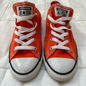 EUC Orange Converse Chuck Taylor All Star, Kids size 3; women’s size 6.5